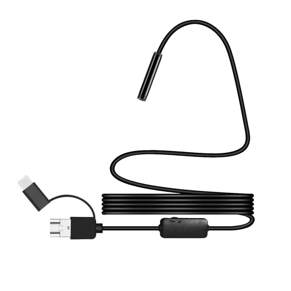 

1200P IP68 Android 8 мм Micro USB Type-c USB 3-в-1 компьютер эндоскоп бороскоп трубка водонепроницаемый USB инспекционная видеокамера