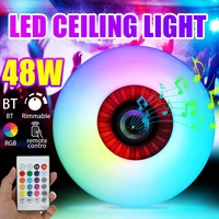48w rgb dimmable e27 led ceiling lamp remote control music ceiling light ac 85 265v for home bluetooth speaker lighting fixture