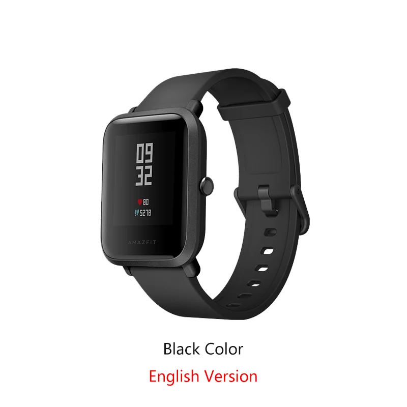 Amazfit Bip Глобальная версия Huami Amazfit Bip gps Смарт Часы сердечного ритма умные часы 45 дней батарея Bluetooth 4,0 IP68 часы - Цвет: Amazfit Bip