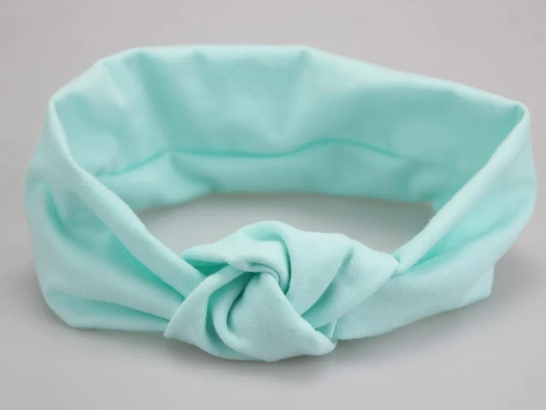 Повязка на голову с бантиком для новорожденных яркие цвета вязаная повязка из