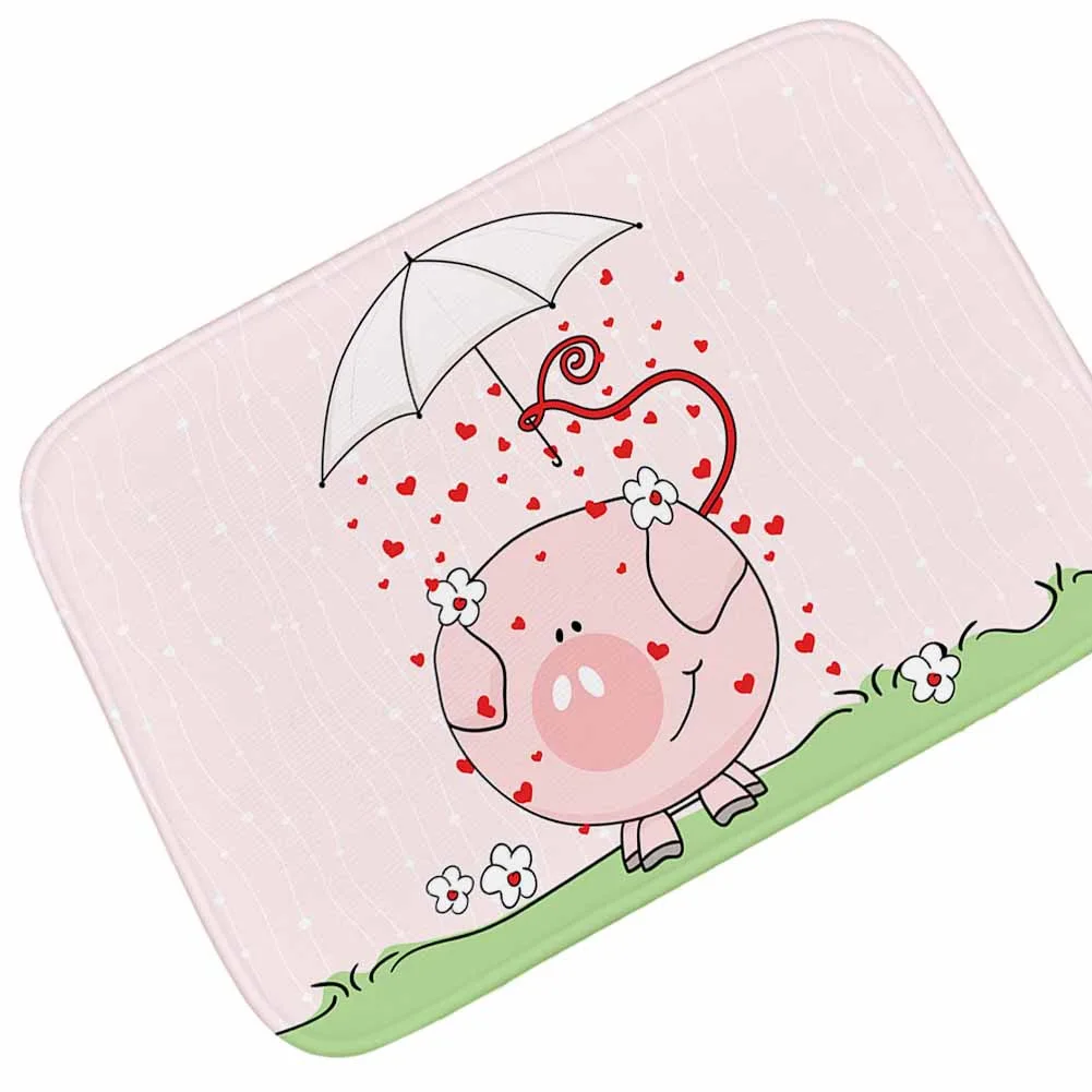 Zeegle смешной коврик с принтом изображением милой свинки для мальчиков коврики
