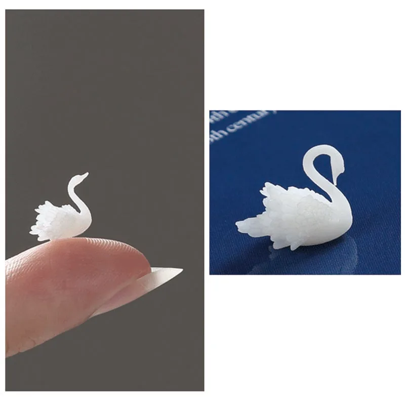 1 шт./лот украшения 3D Лебедь УФ смола для самостоятельного изготовления ногтей