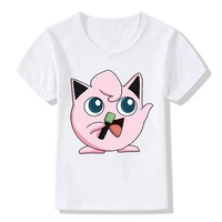 pokemon jigglypuff singer t shirt for kids anime figures print t shirt cute child summer costumes clothing tops toddler tees