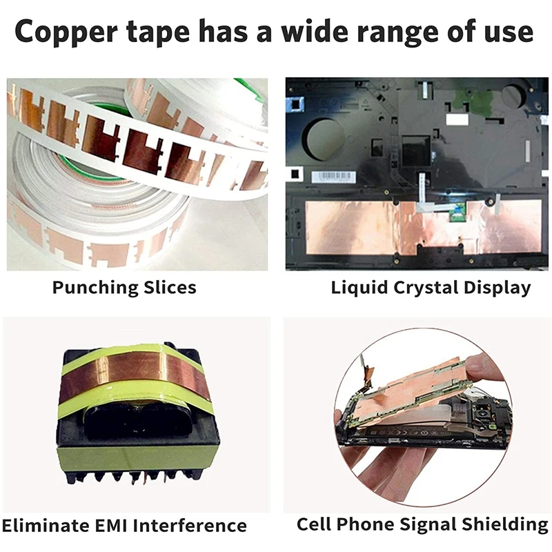 

Copper Foil Tape 20mm x 50M for EMI Shielding Conductive Adhesive for Electrical Repairs,Snail Barrier Tape Guitar