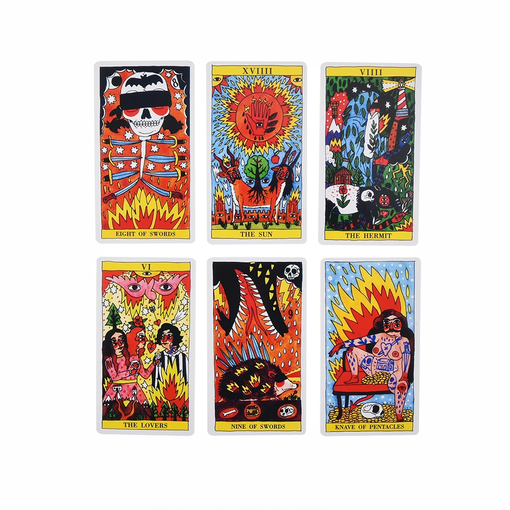 Tarot del Fuego Cards for Deck Oracles Electronic Guide Book Game Toy by Ricardo Cavolo|Карточные игры| |