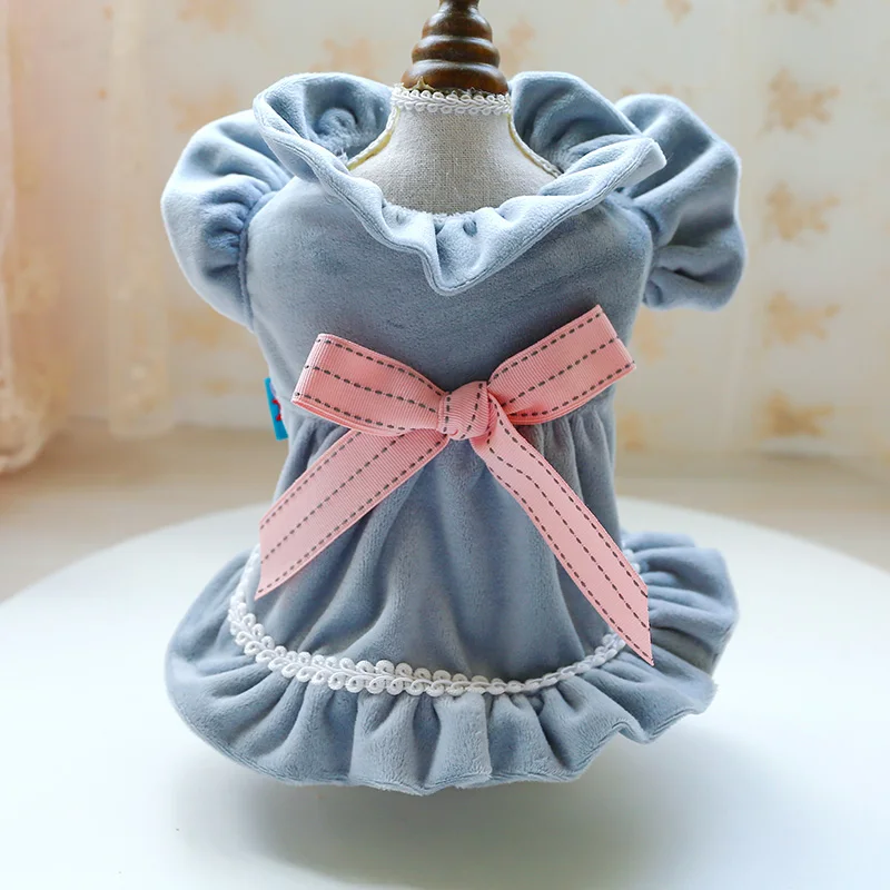 Платье PETCIRCLE для собак и щенков желтое милое платье с бантом подходит маленьких