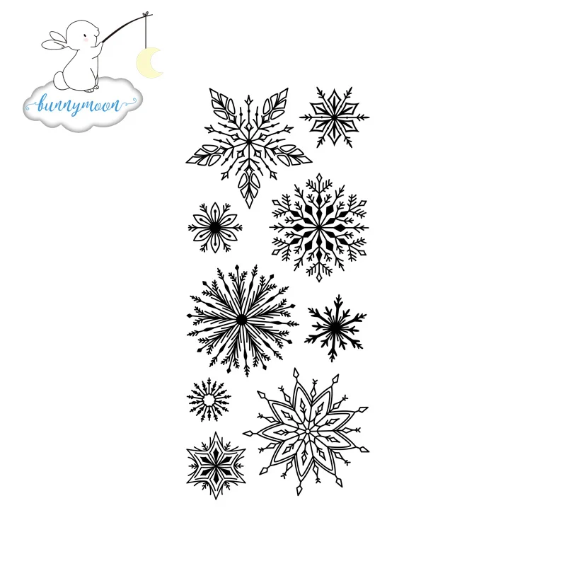 CH Снежинка прозрачный силиконовый штамп/печать для DIY скрапбукинга/фотоальбома