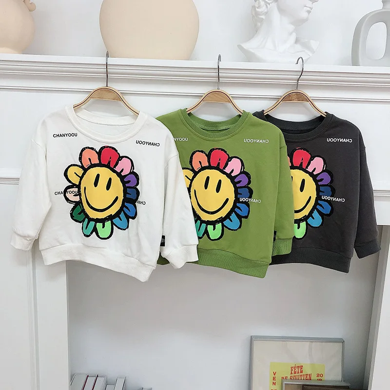 Детские толстовки осень 2020 новый корейский стиль пуловеры с длинными рукавами и