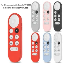 For Chromecast With Google TV Voice Remote Shockproof Protective Cases Anti-Lost Silicone Case Voice Remote Control Cover