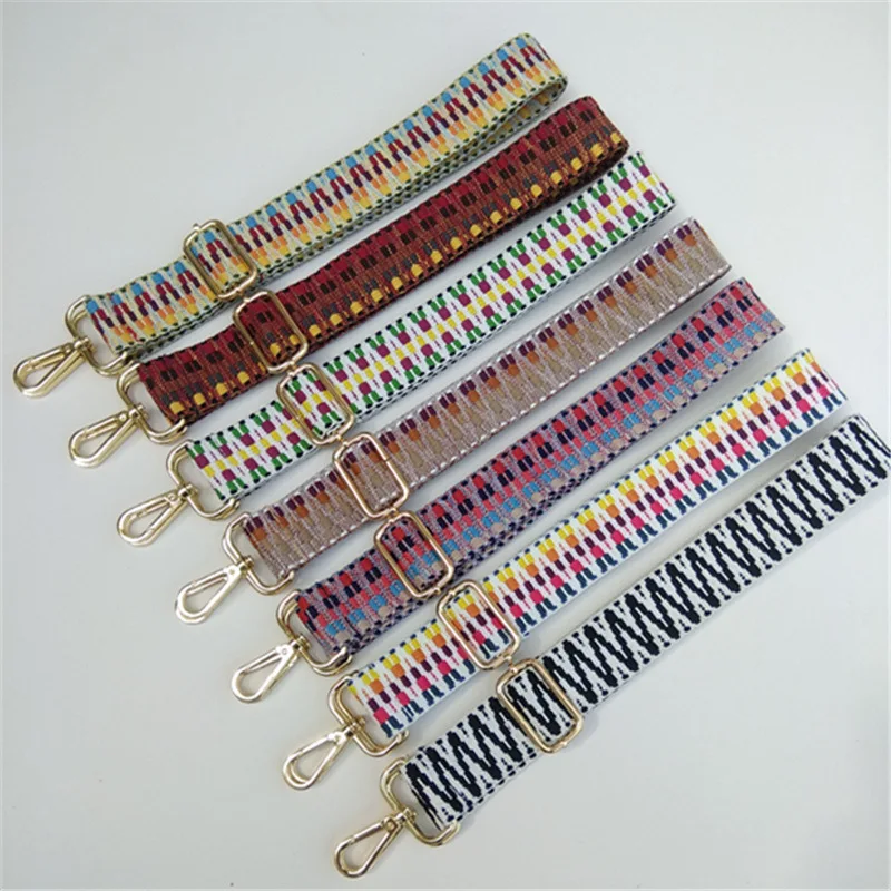 

Fashion Colored Belt Bags Strap Accessories For Women Rainbow Adjustable Shoulder Hanger Handbag Straps Decorative Handle Obag
