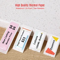 label printer d11 paper supermarket waterproof anti oil tear resistant price label pure color scratch resistant label paper roll