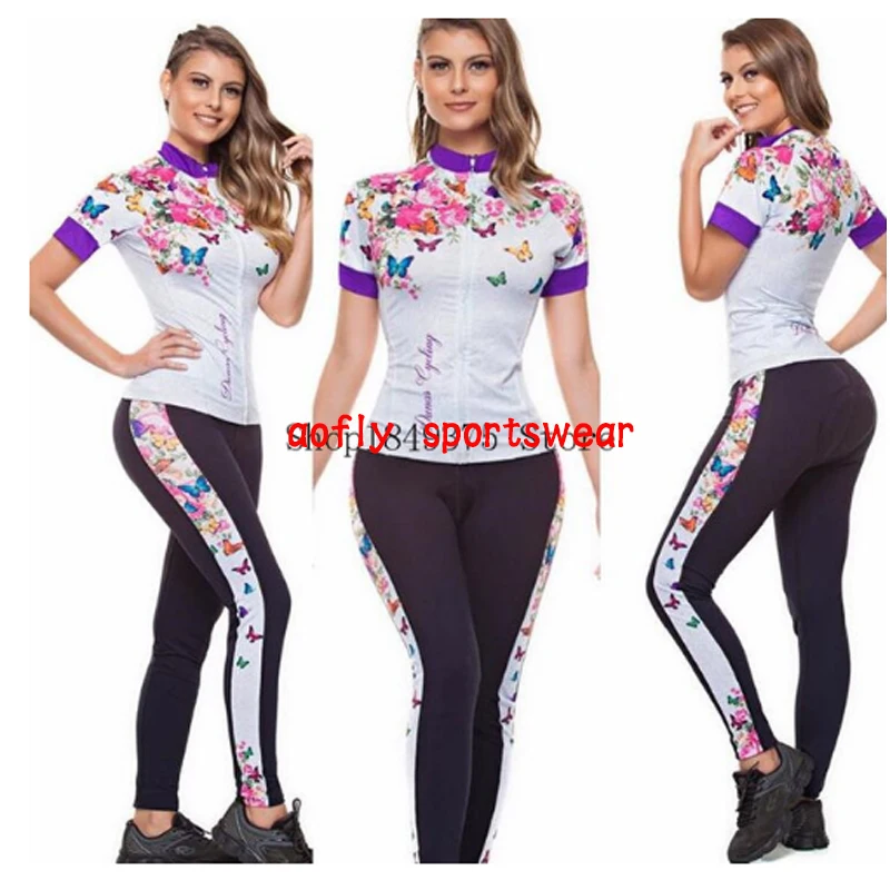 Костюм женский для триатлона с короткими рукавами и длинными