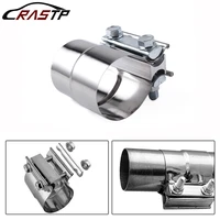 rastp 2 25 2 5 3 0 stainless exhaust sleeve butt joint clamp car exhaust band clamp strap exhaust clamp for muffler rs cr1014