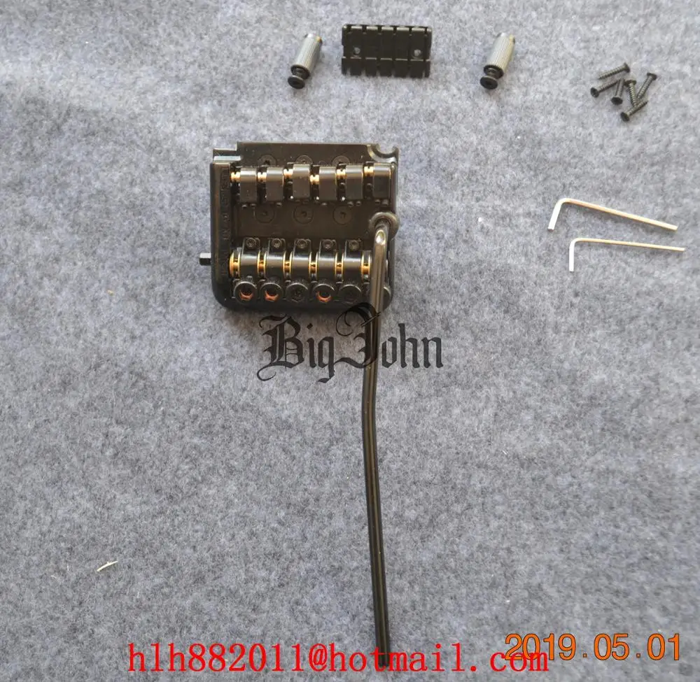 Новое поступление Безголовый электрогитарный мост черного цвета с гайкой BJH