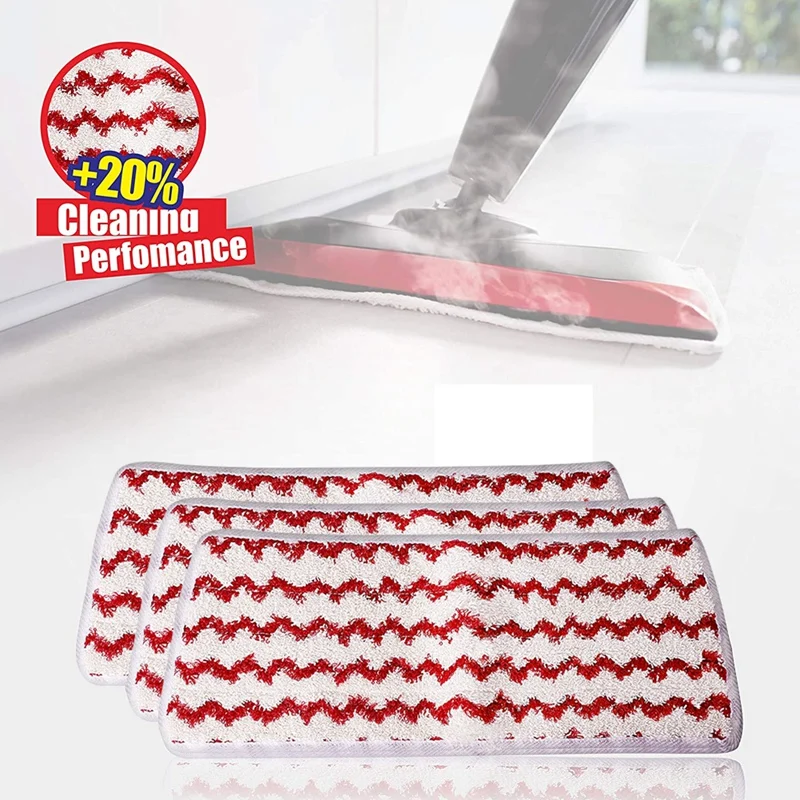 

8 Replacement Covers Suitable for Vileda Steam XXL Power Pad Steam Cleaner Replacement Cover,Washable in 4 White + 4 Red