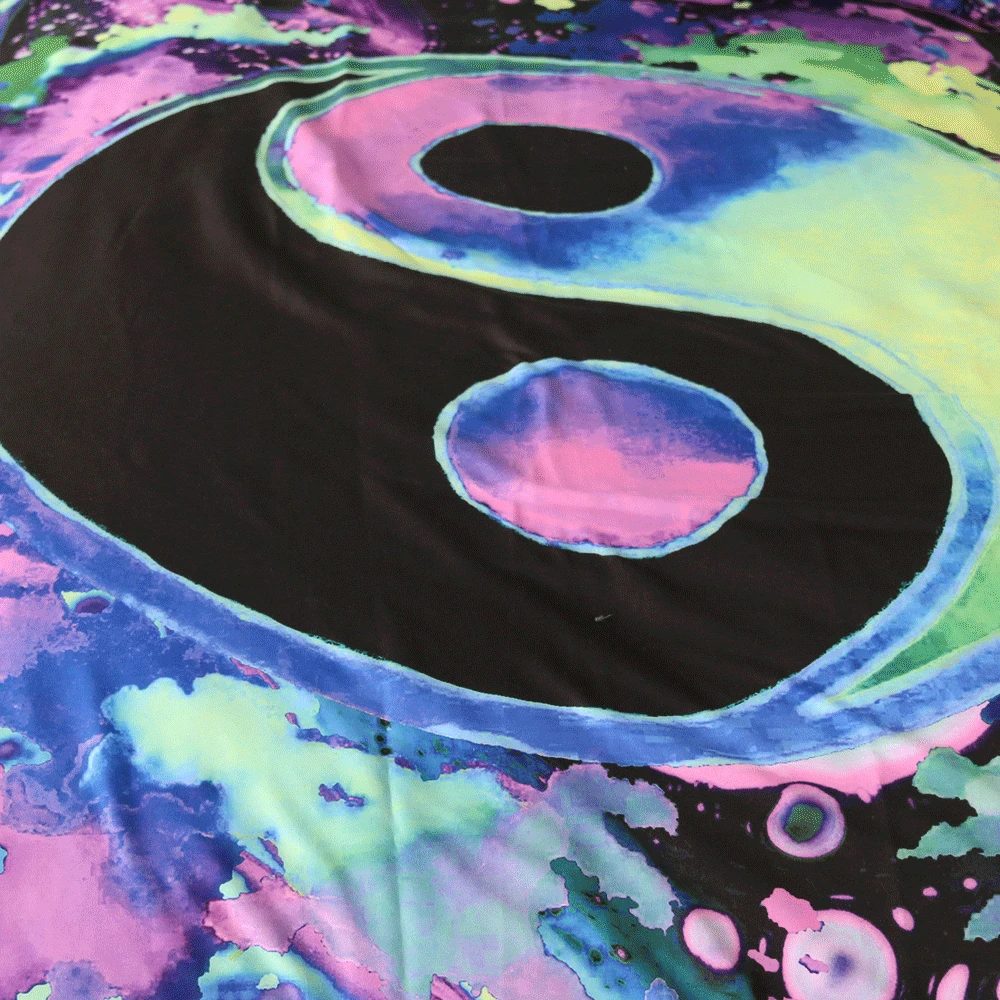 Jasper Yin Yang от Brizbazaar Комплект постельного белья Tai Chi пододеяльник красочный комплект постельного белья 3 шт акварельные пузыри постельное белье King size