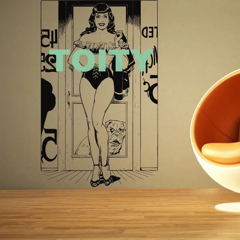 H91cm x W57cm 29 дизайнов Горячая сексуальная девушка Наклейка на стену Pin Up плакат Красивая Женская тела виниловая наклейка домашний декор интерьера в общежитии художественная Фреска - Цвет: H91cm x W57cm