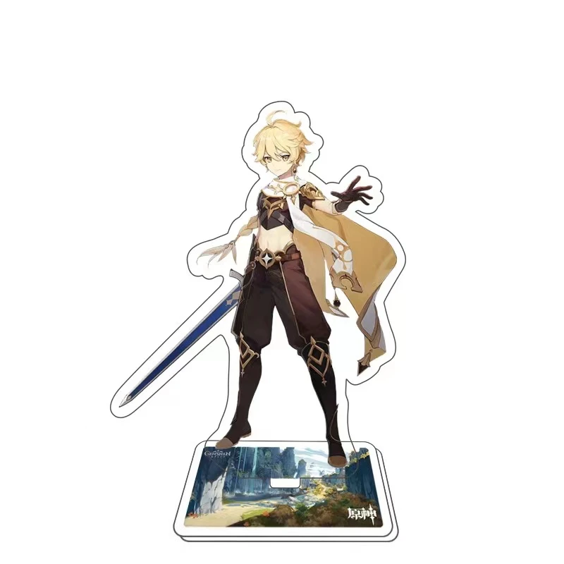

Популярная игра Genshin Impact Zhongli Aether Лиза персонаж акриловая фигурка стенд модель тарелка стол Декор Барбара стоячий знак Great