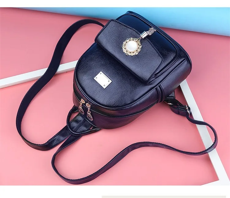 Женский Повседневный дорожный рюкзак с кисточками для девочек черный серый