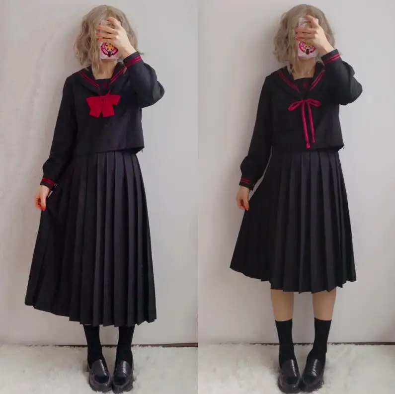 Школьная форма для девочек Harujuku Jk вышитые костюмы Sakura старшеклассниц новый