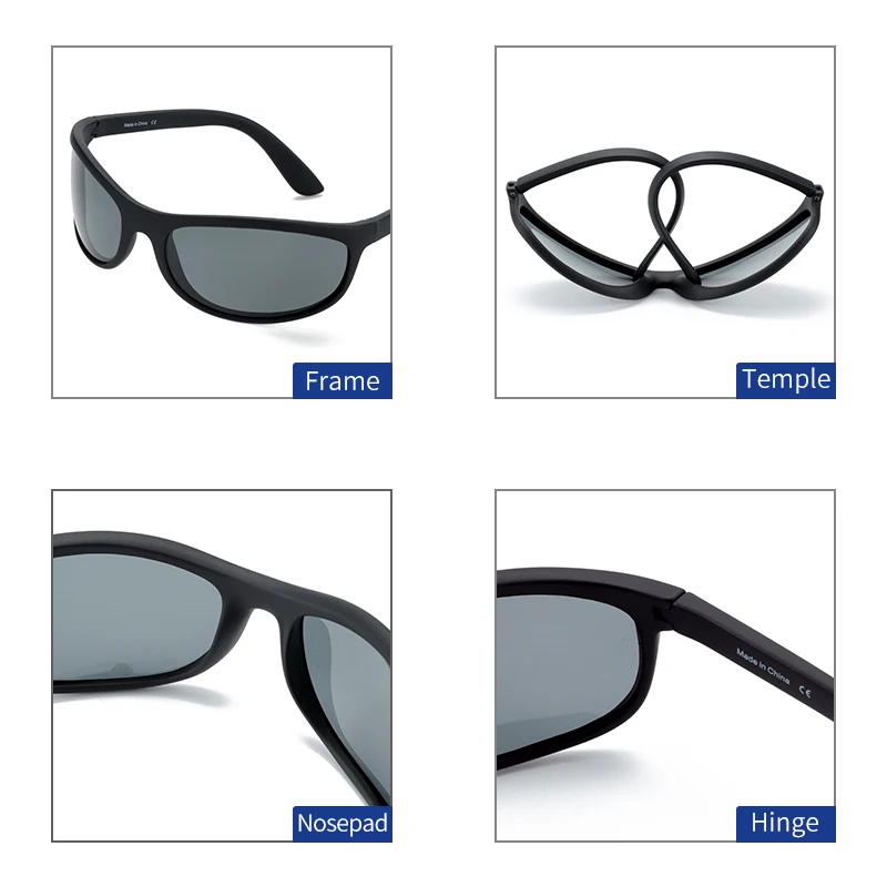 BLUEMOKY Sport Polarized Sunglasses Retro Polaroid Sun Glasses Goggles UV400 Windproof for Men Women Fishing Driving | Аксессуары для
