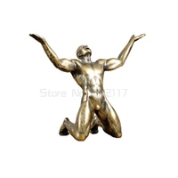 creative body sculpture blackgold resin ornaments abstract art figure figurines home bookcase retro furnishings christmas gifts