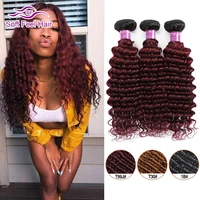natural brazilian deep wave hair bundles ombre t1b99j blonde human hair bundles for black women 100 remy human hair extensions