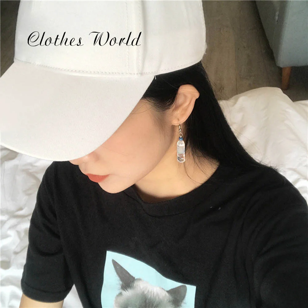 Забавные серьги в виде бутылки с водой и водкой женские трендовые подвески