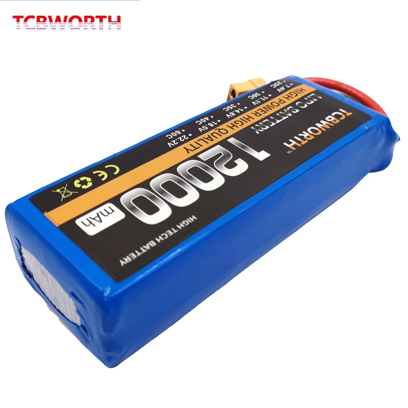 RC Rachargeable 4S Lipo Батарея 14 8 V 12000 мА/ч 25C для РУ самолет квадротор беспилотный