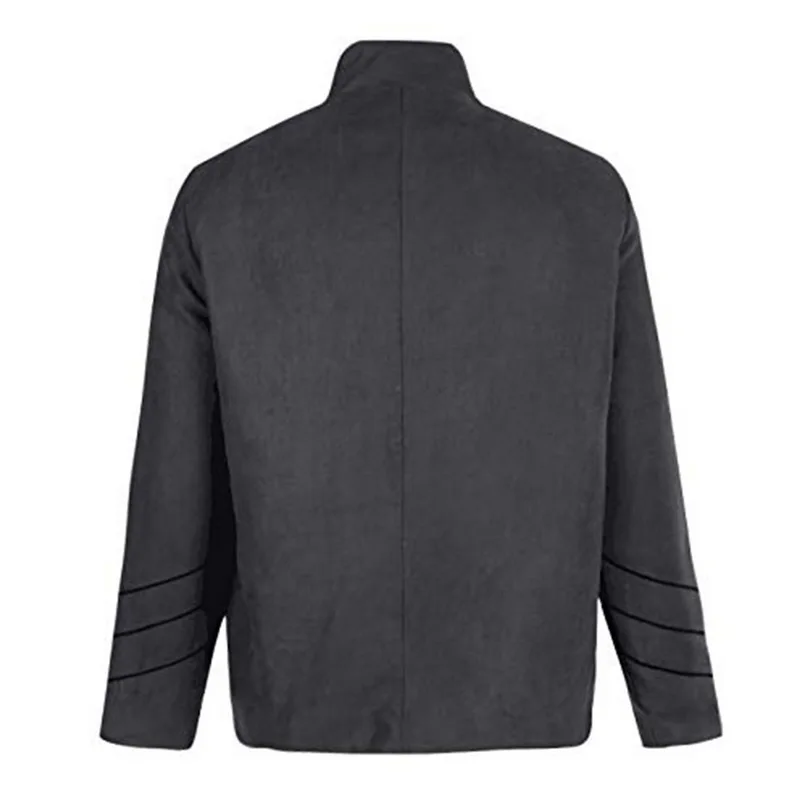 Men's Stand-Up Collar Gothic Jacket Coats Double Button Decorated Coats Uniform Costume Praty Coat Outwears Casual Streetwears