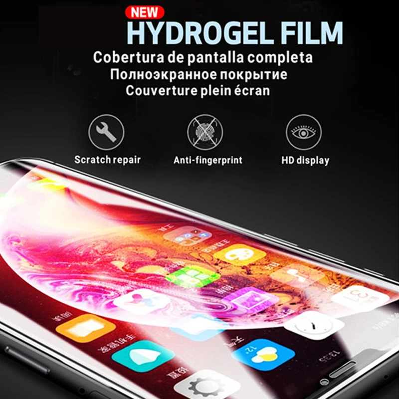 4 шт. 100D Защитная Гидрогелевая пленка для iPhone 11 Pro MAX 6 6s 8 7 plus XR X XS полная защита экрана мягкая пленка не стекло