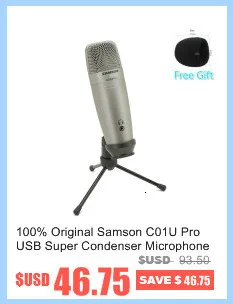 Samson C01u Pro конденсаторный микрофон для мониторинга в реальном времени с студийным монитором наушники Sr950 для вещания музыки записи