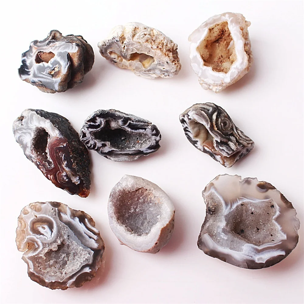 1PC Natural Agate Crystal Geode One Polished Irregular Quartz Gemstone Specimen Home Decor | Дом и сад