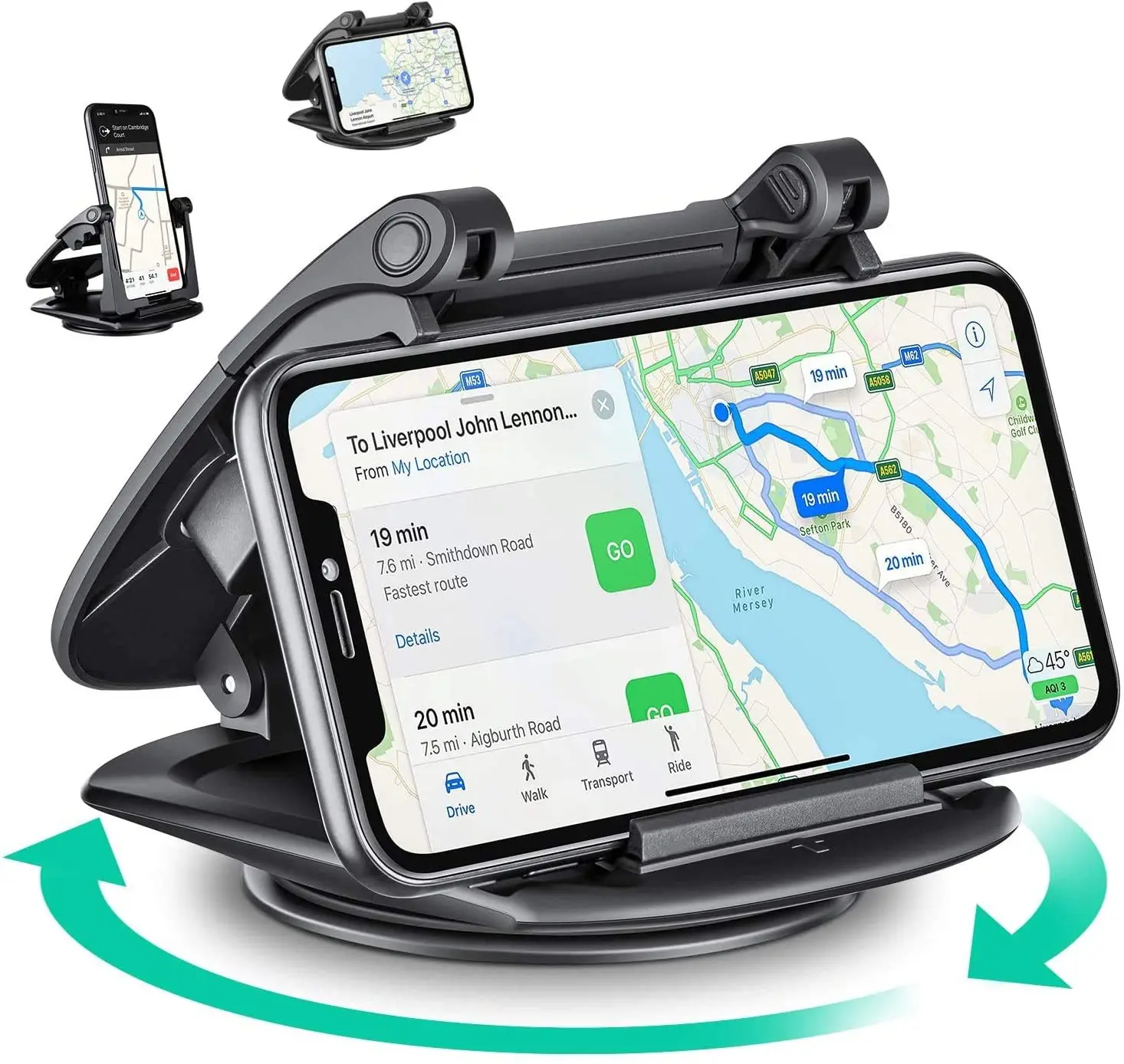 

Cell Phone Holder for Car Dashboard Universal 360 Degree Rotate Non-slip Mat Rubber Mount Holder For iPhone Samsung Xiaomi