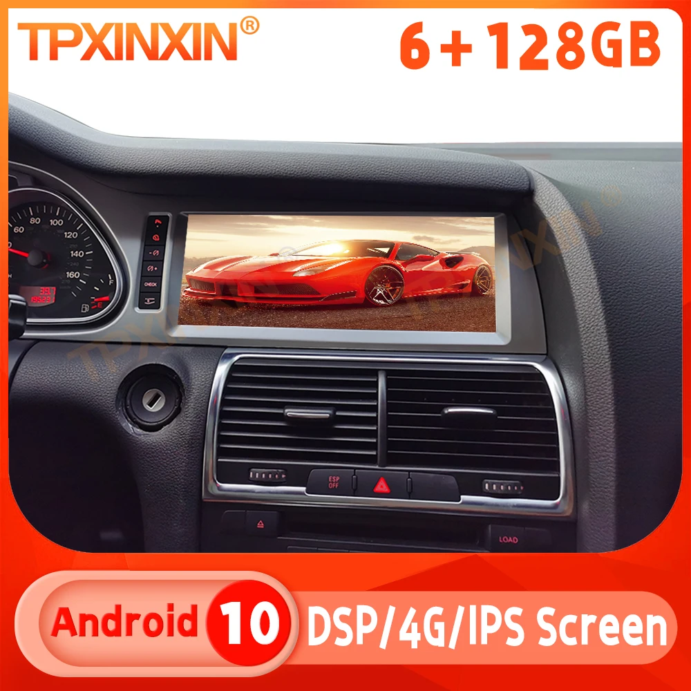 

Android 10.0 8+128G Car Radio For Audi Q7 2006-2009 Multimedia Player GPS Navigation Auto Stereo Tape Recoder Head Unit Carplay