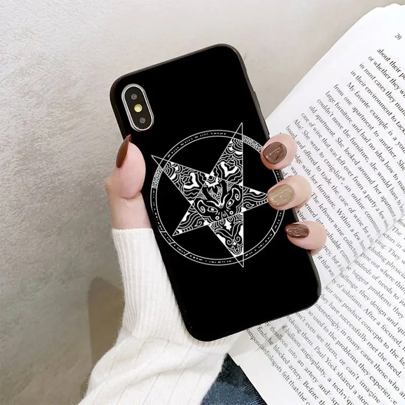 

YNDFCNB Pentagram Satanic Pentagram Phone Case For iPhone 8 7 6 6S Plus 5 5S SE 2020 12pro max XR X XS MAX 11 case