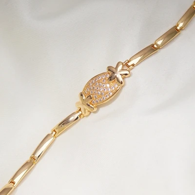 Chain length 18.5cm 24 различных стиля, браслет, звенья цепи, браслеты для женщин и мужчин, кристалл, циркон, позолота, Теннисный Браслет, модное ювелирное изделие - Окраска металла: Chain length 18.5cm