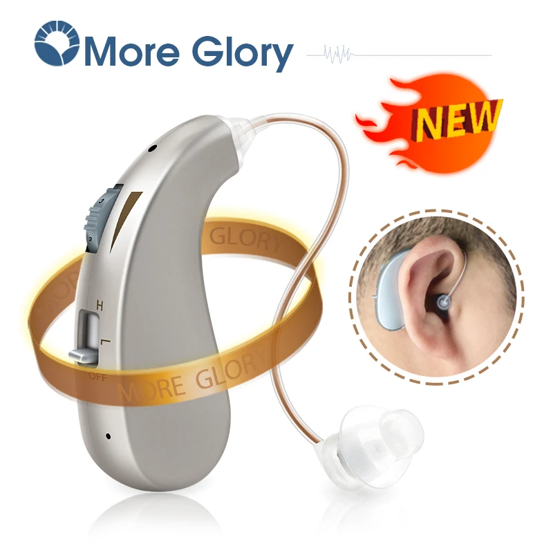 

MoreHope Hearing Aids,Wireless Intelligent Digital Noise Reduction Sound Audio Amplifier,Suitable For Any Ear Shaped Hearing Aid