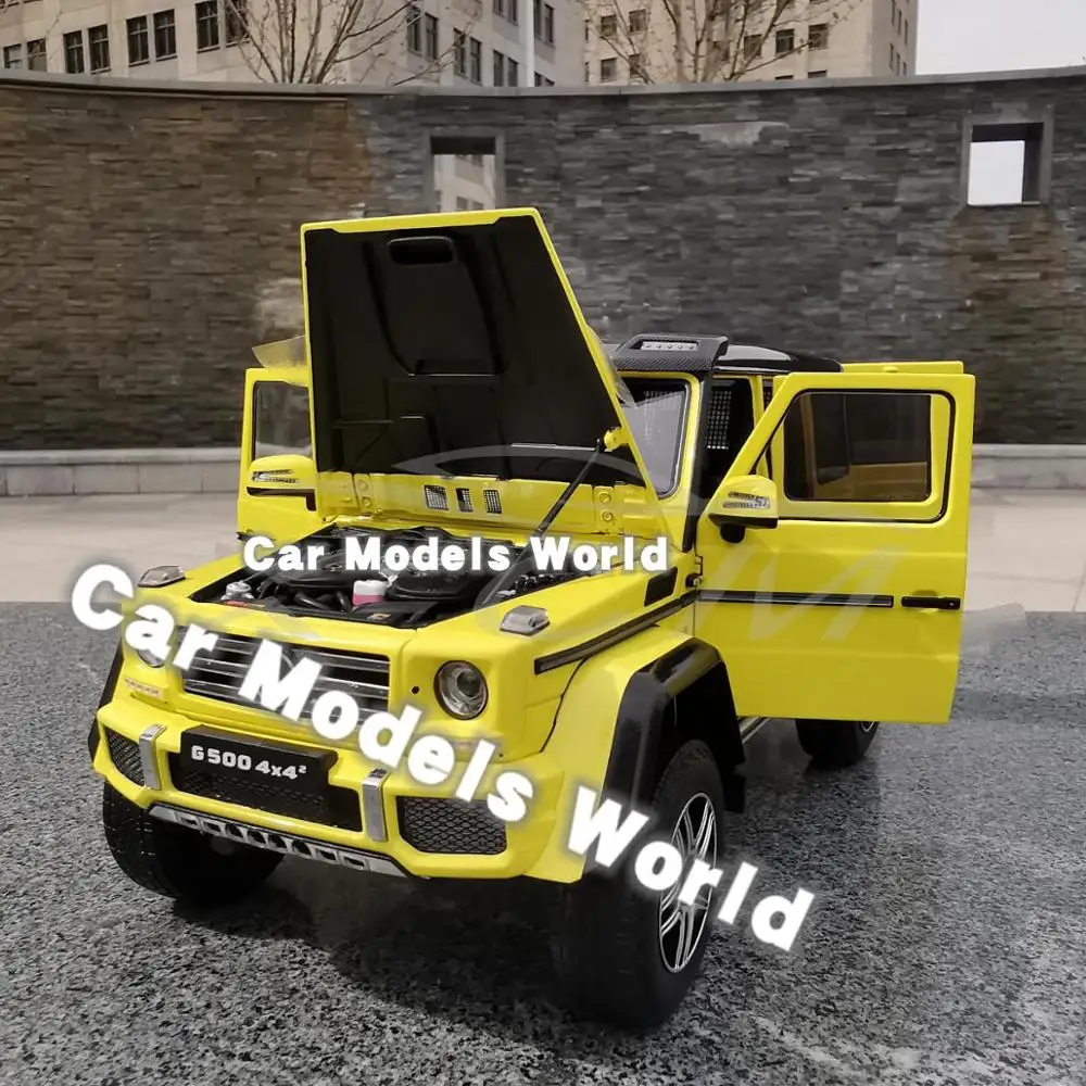Модель автомобиля под давлением почти настоящая для G-класса 4x4 (желтый) 1:18 +