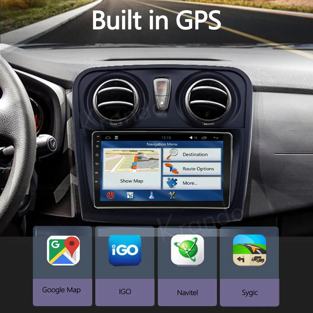 Krando Android 10 0 9 &quotIPS Full Touch автомобильное мультимедийное радио для Renault Logan Sandero 2 2014 2017