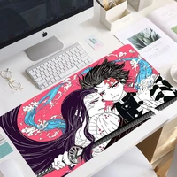 anime kimetsu no yaiba pad mouse hd print computer gamer locking edge mousepad xxl keyboard pc mice mats pad laptop mouse pad