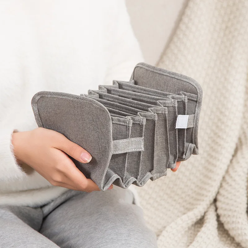 

Underwear Organizer Drawer Bra Storage Boxes Clothes Organizador Cotton Linen Divider Closet Organizer Sock Shorts Organizadores