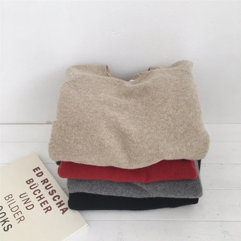 Платье свитер женское с длинным рукавом и круглым вырезом|Женские платья| |