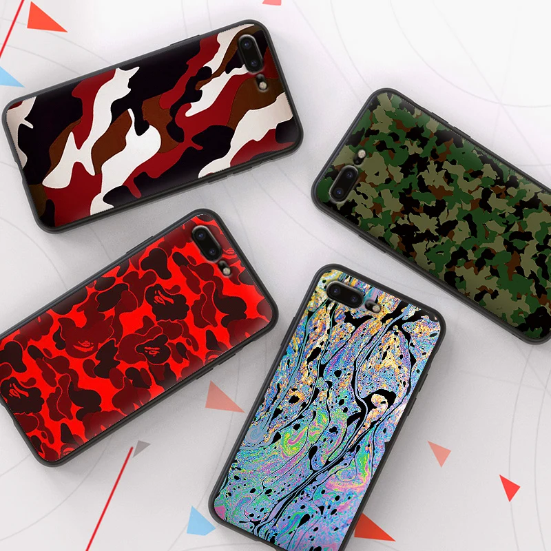 Мягкий чехол из ТПУ с камуфляжным узором для Apple IPhone X XR XS MAX 5 5S 5C SE 6 S 7 8 Plus ipod touch