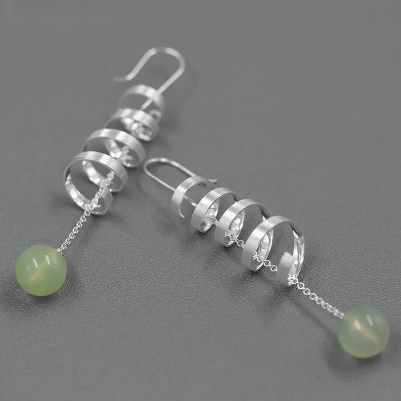 

Женские серьги из серебра 925 пробы, с натуральным агатом