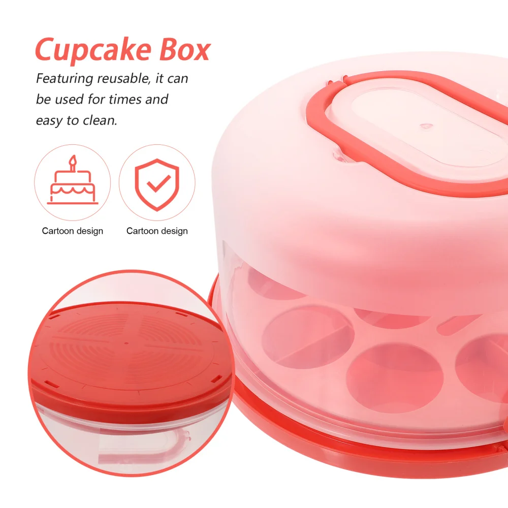 

1pc Portable Cake Box Muffin Storage Organizer Cake Storage Case