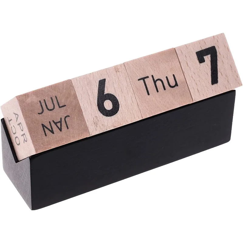 

Уникальный деревянный блок, вечный календарь, настольный календарь для украшения дома и офиса