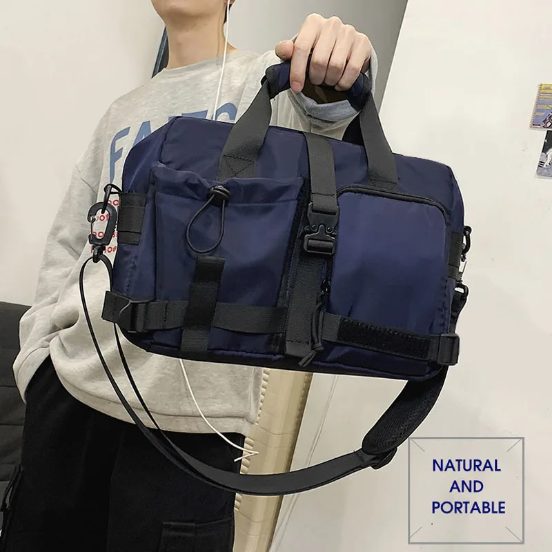 

Men Shoulder Bag Tote Fashion Messenger Bags Casual Outdoor Travel Canvas Crossbody Pack Waterproof Hard-Wearing Handbag