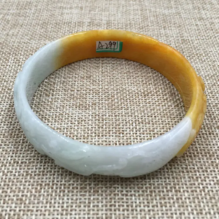 A-299 Beautiful China Hand-carved Orange Jadeite Jade Gems Bracelet Bangle 65mm | Украшения и аксессуары