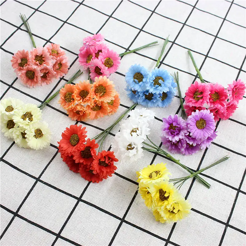 New simulation of small Daisy bouquet handmade diy garland material wedding decoration accessories flower silk clo | Дом и сад